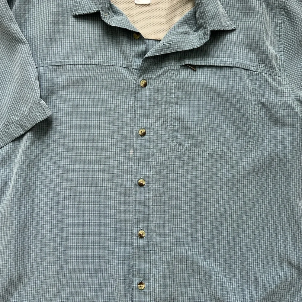 The north face men’s Short Sleeve Button-Up Shirt - Slate Blue Check